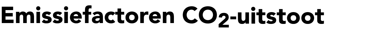 Emissiefactoren CO2 uitstoot