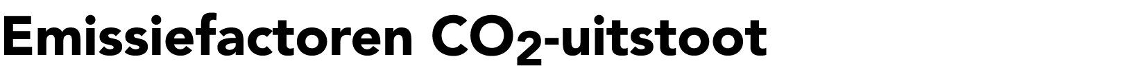 Emissiefactoren CO2 uitstoot